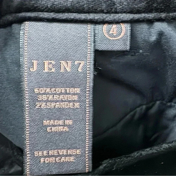 Jen7 by 7 For All Mankind Black Velvet Flare Pants Size 4 - Picture 5 of 5